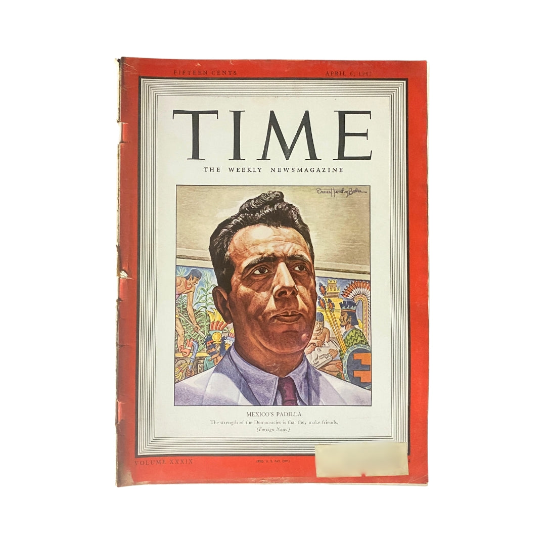 VTG Time Magazine April 6, 1942 Mexico's Ezequiel Padilla Peñaloza