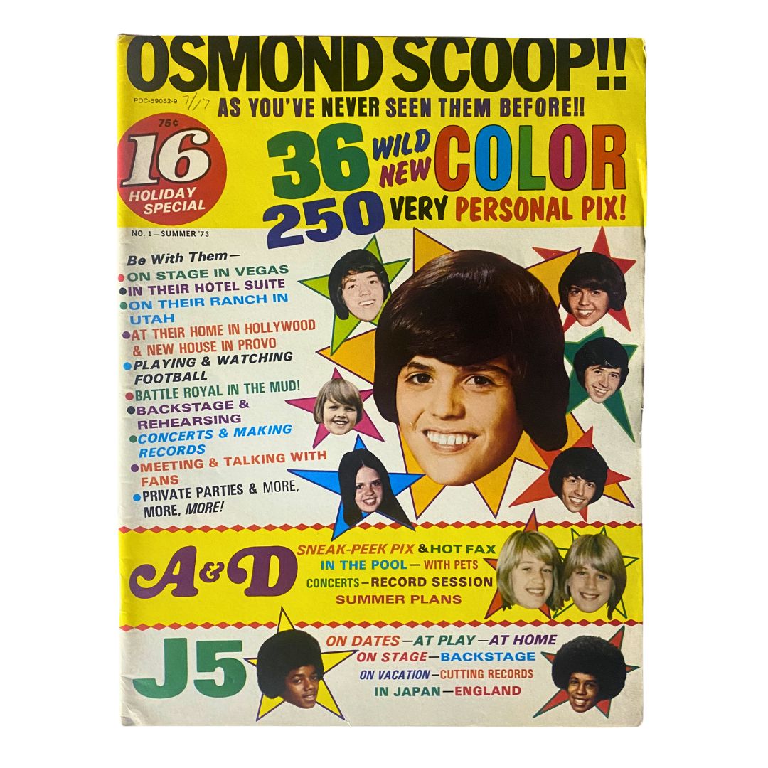 VTG 16 Magazine Summer 1973 Vol 1 No. 1 The Jackson 5 w Poster No Label