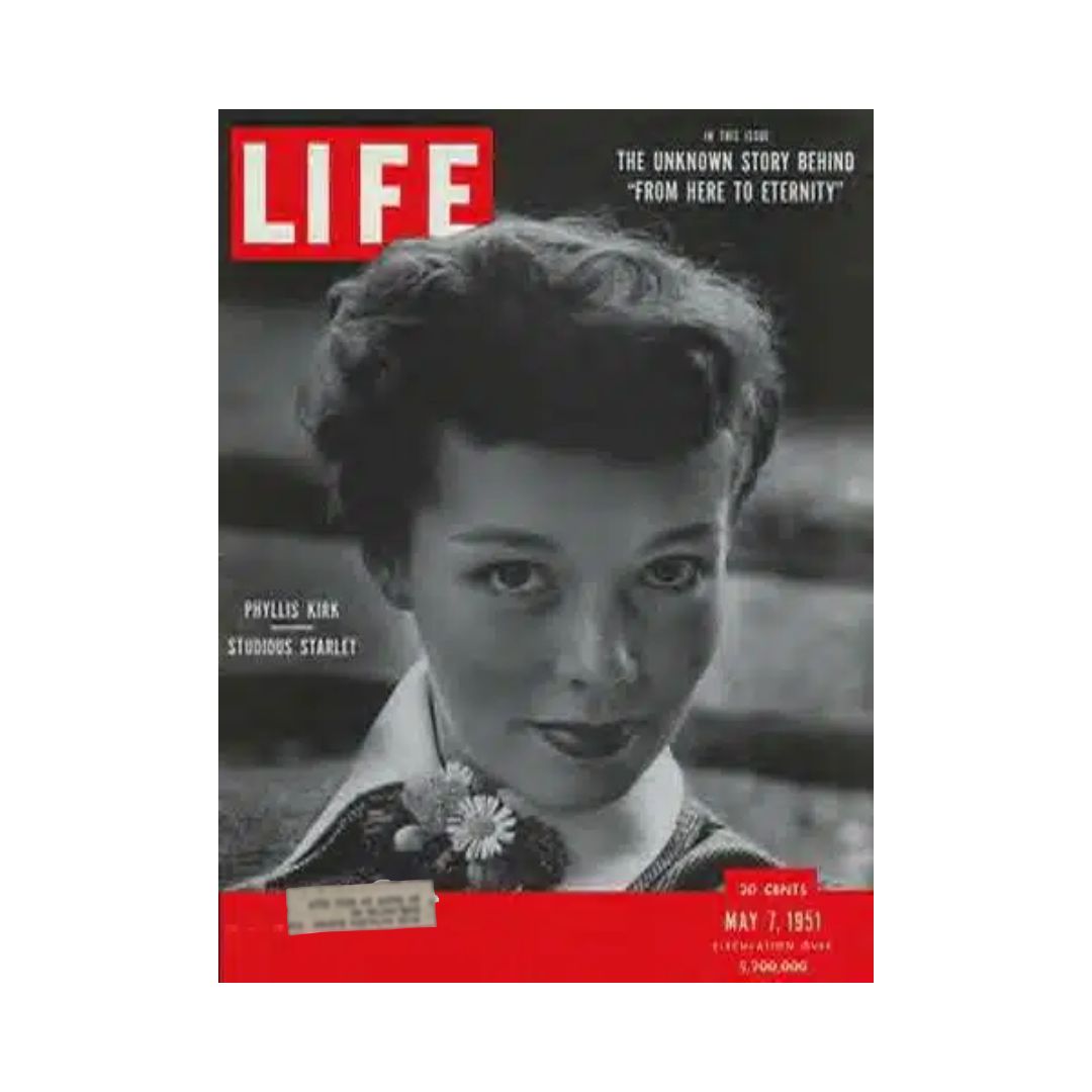 VTG Life Magazine May 7, 1951 Phyllis Kirk, American Actress