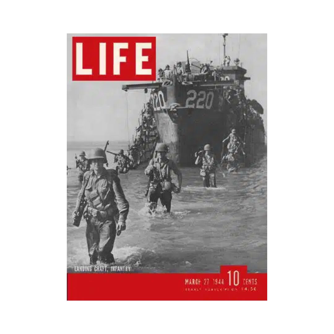 VTG Life Magazine March 27, 1944 LCI 220 Landing Craft Infantry