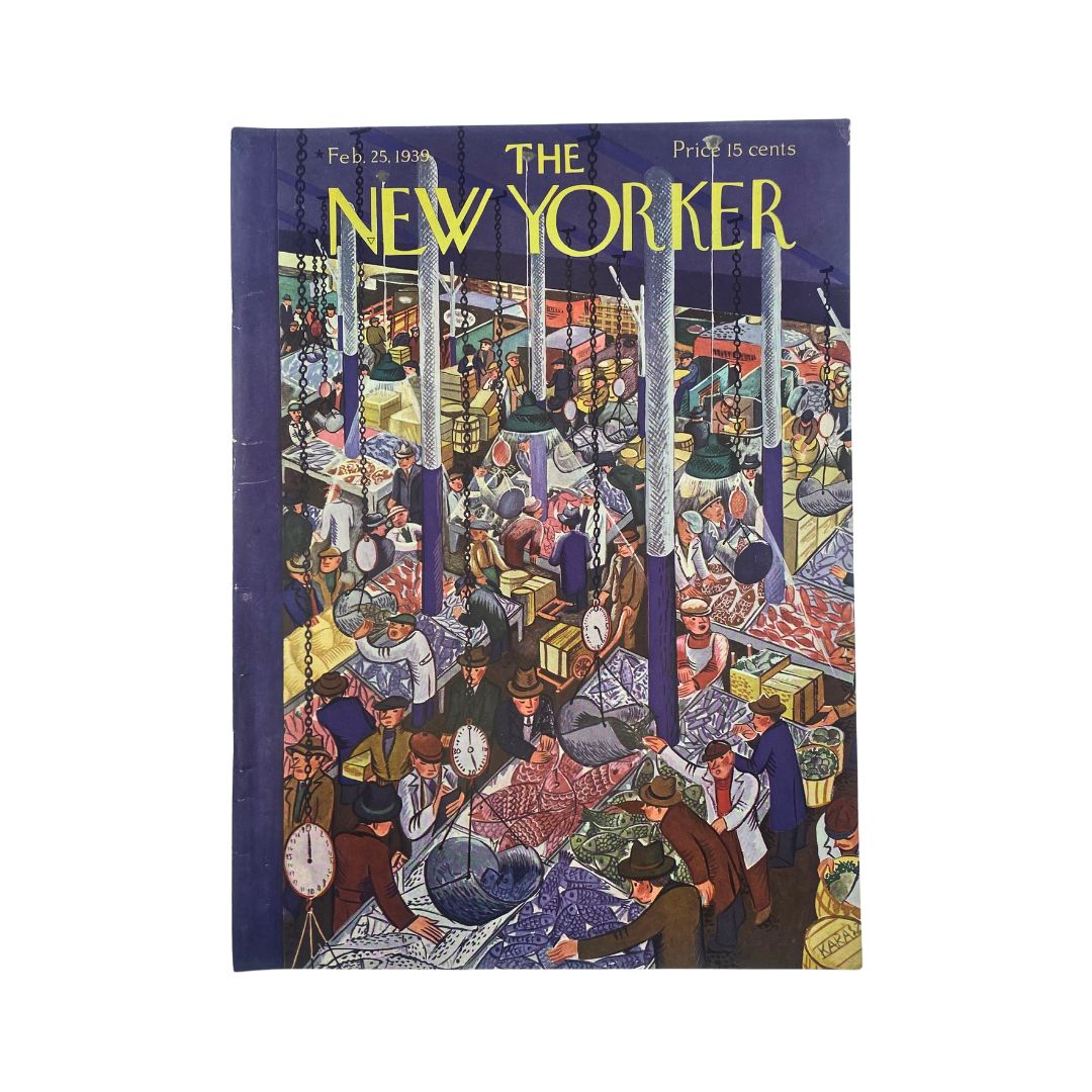 The New Yorker Complete Magazine February 25, 1939 Ilonka Karasz Cover VG