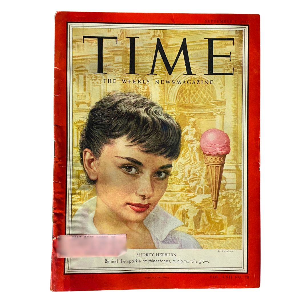 VTG Time Magazine September 7, 1953 Vol 62 No. 10 Audrey Hepburn