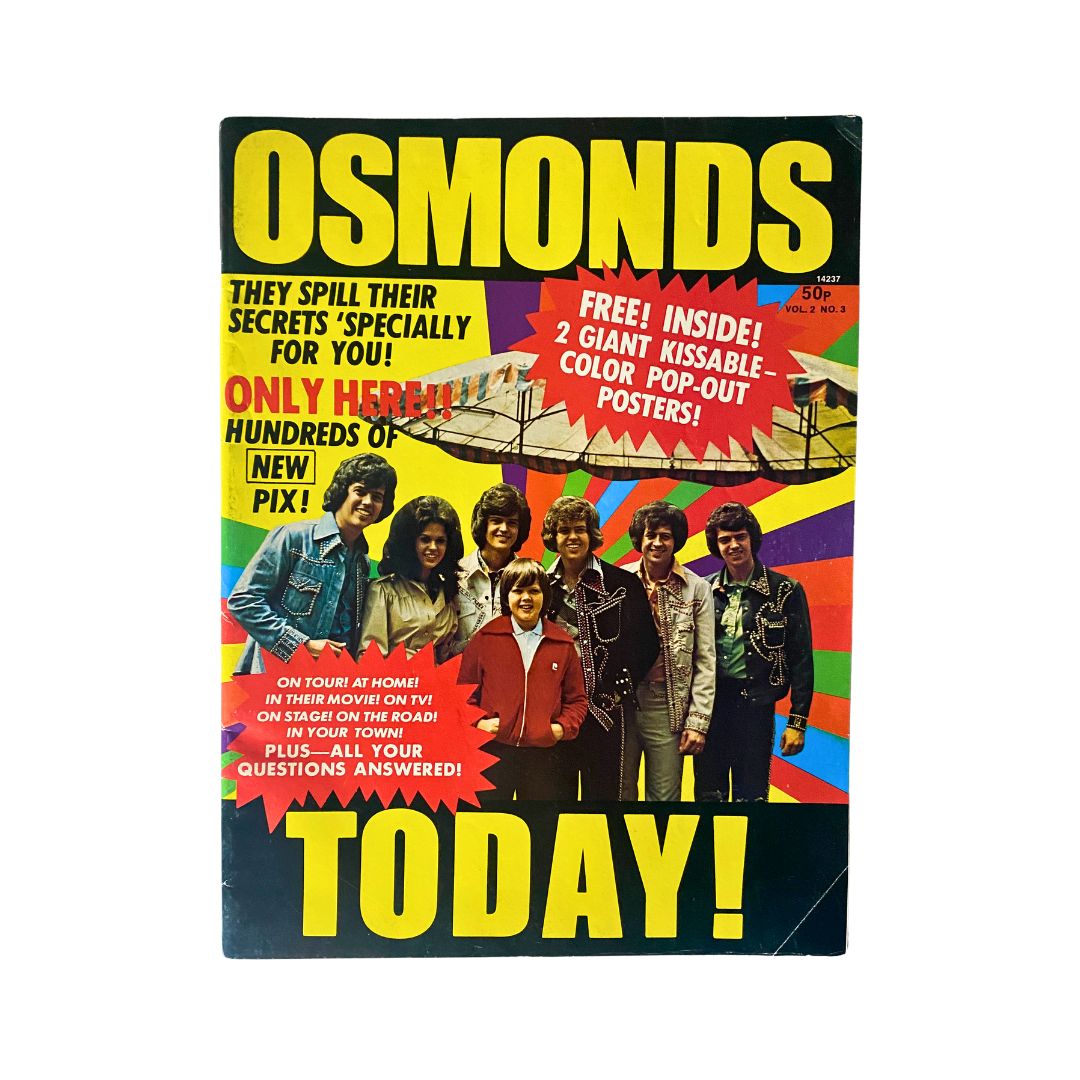 VTG Osmonds Today Magazine 1972 Vol 2 No. 5 Donny Osmond w Poster No Label