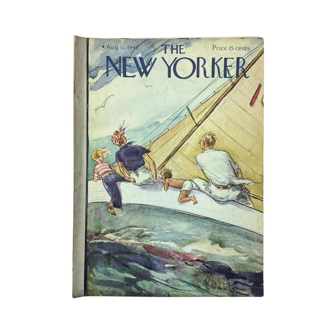 The New Yorker Complete Magazine August 15, 1942 Perry Barlow Cover VG