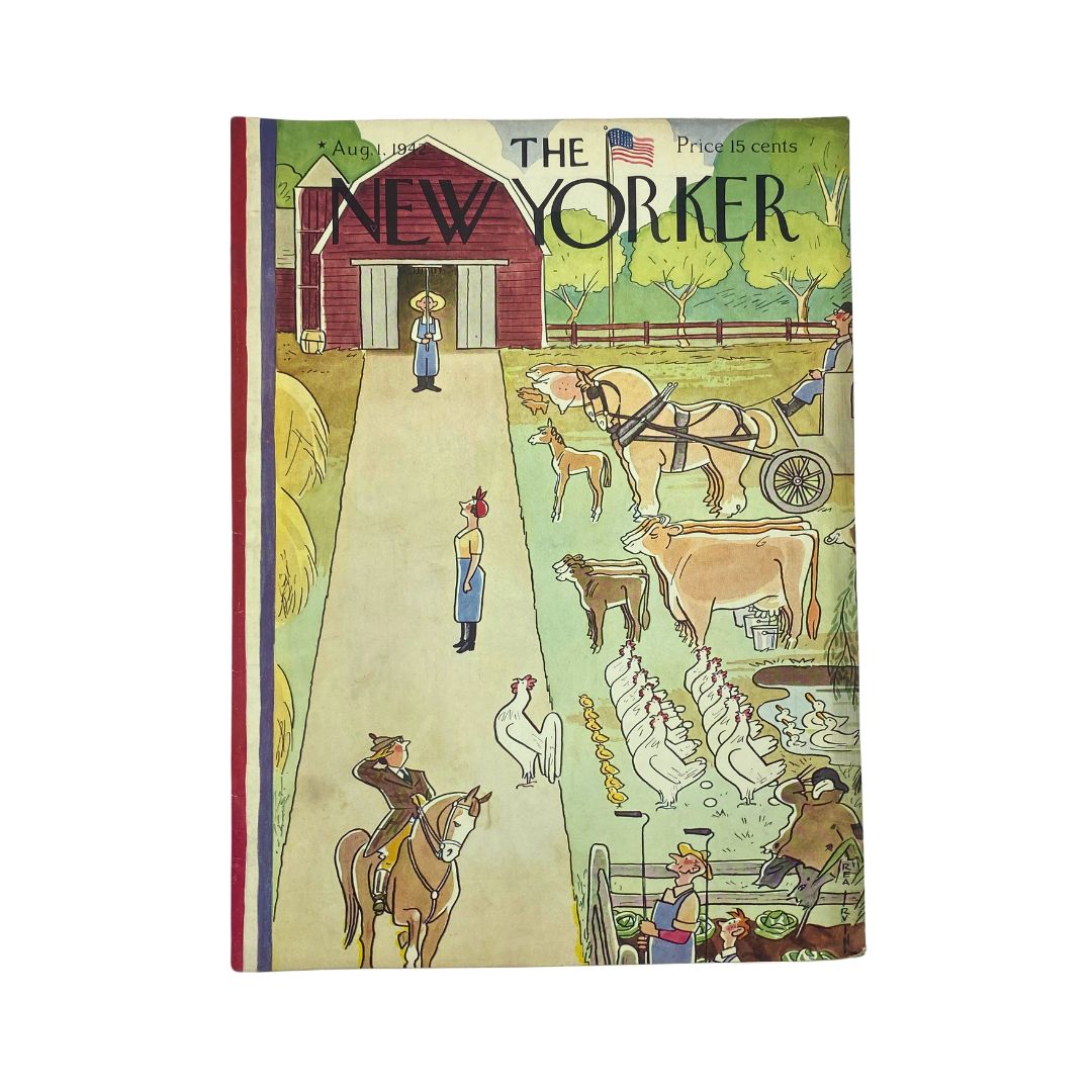 The New Yorker Complete Magazine August 1, 1942 Rea Irvin Cover VG