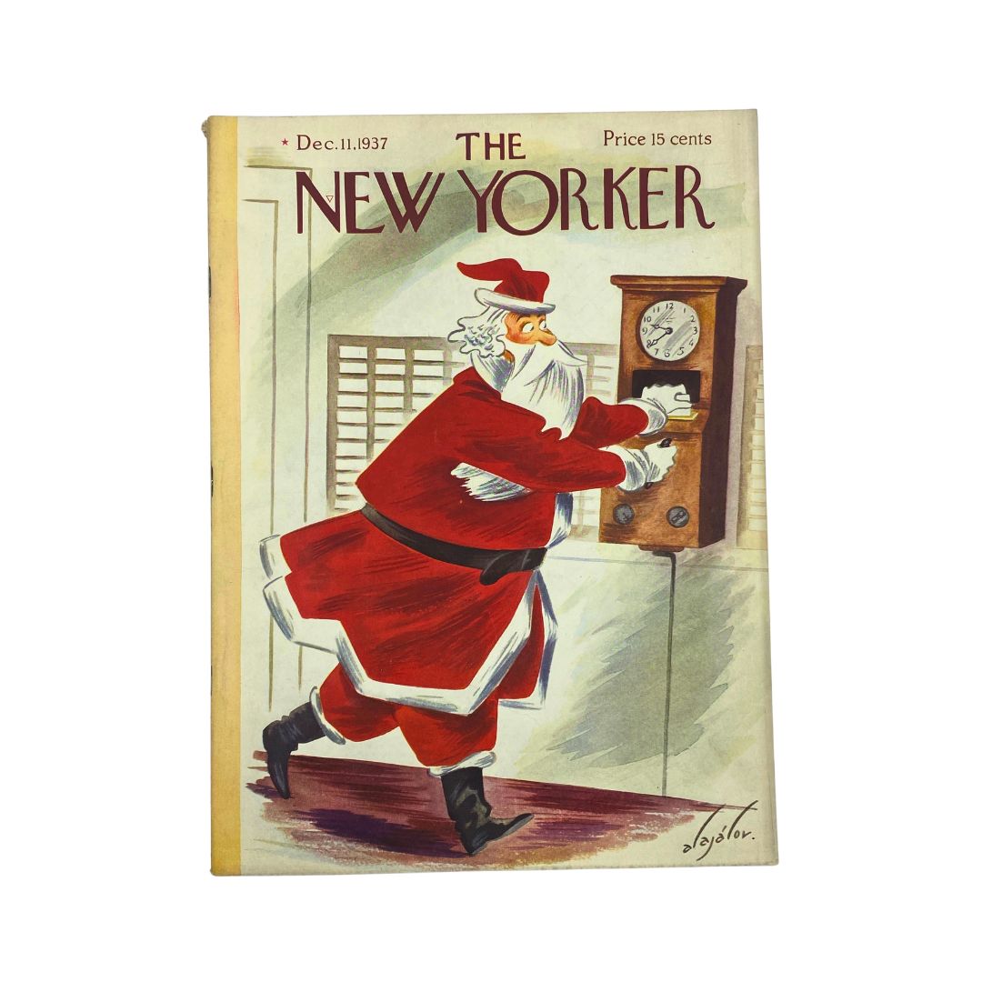 The New Yorker Complete Magazine December 11, 1937 Constantin Alajalov Cover VG