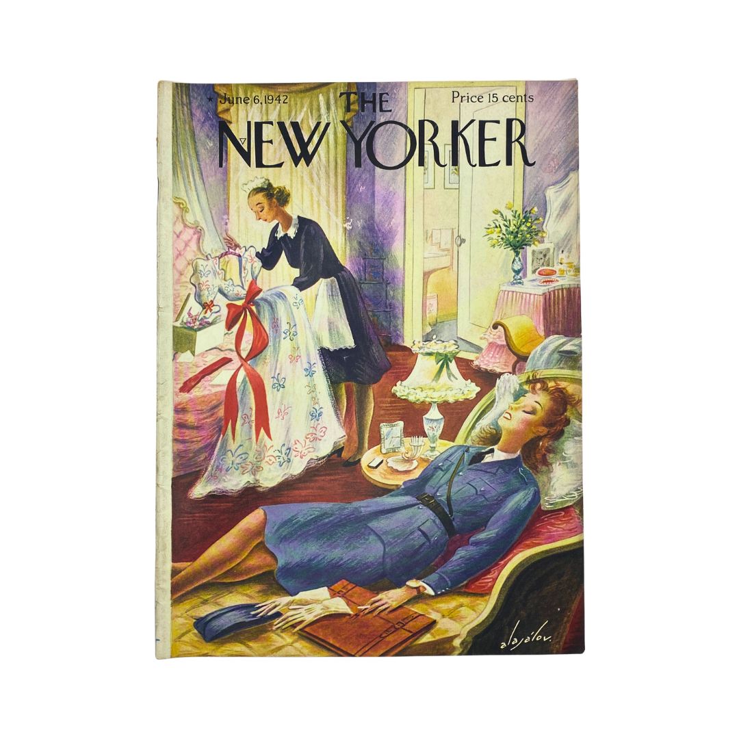 The New Yorker Complete Magazine June 6, 1942 Constantin Alajalov Cover VG