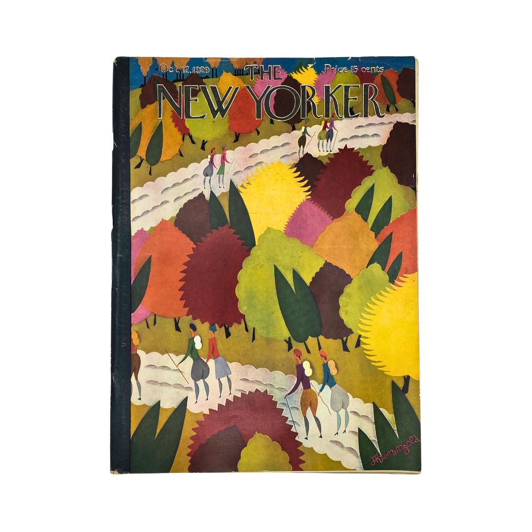 The New Yorker Complete Magazine October 12, 1929 Adolph Kronengold Cover