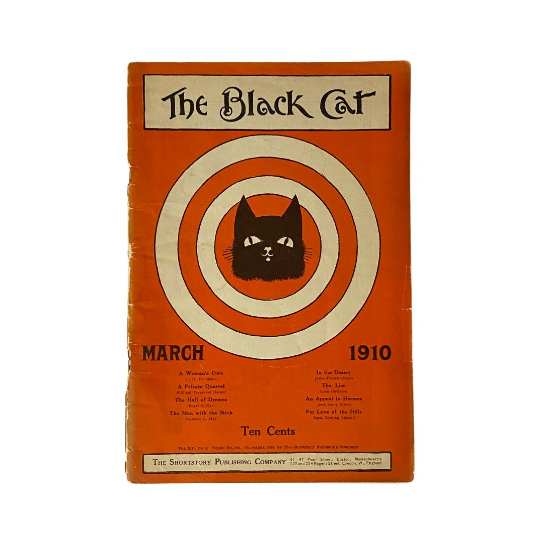 VTG The Black Cat Magazine March 1910 The Man with the Stick No Label