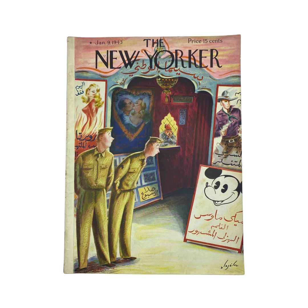 The New Yorker Complete Magazine January 9, 1943 Constantin Alajalov Cover VG