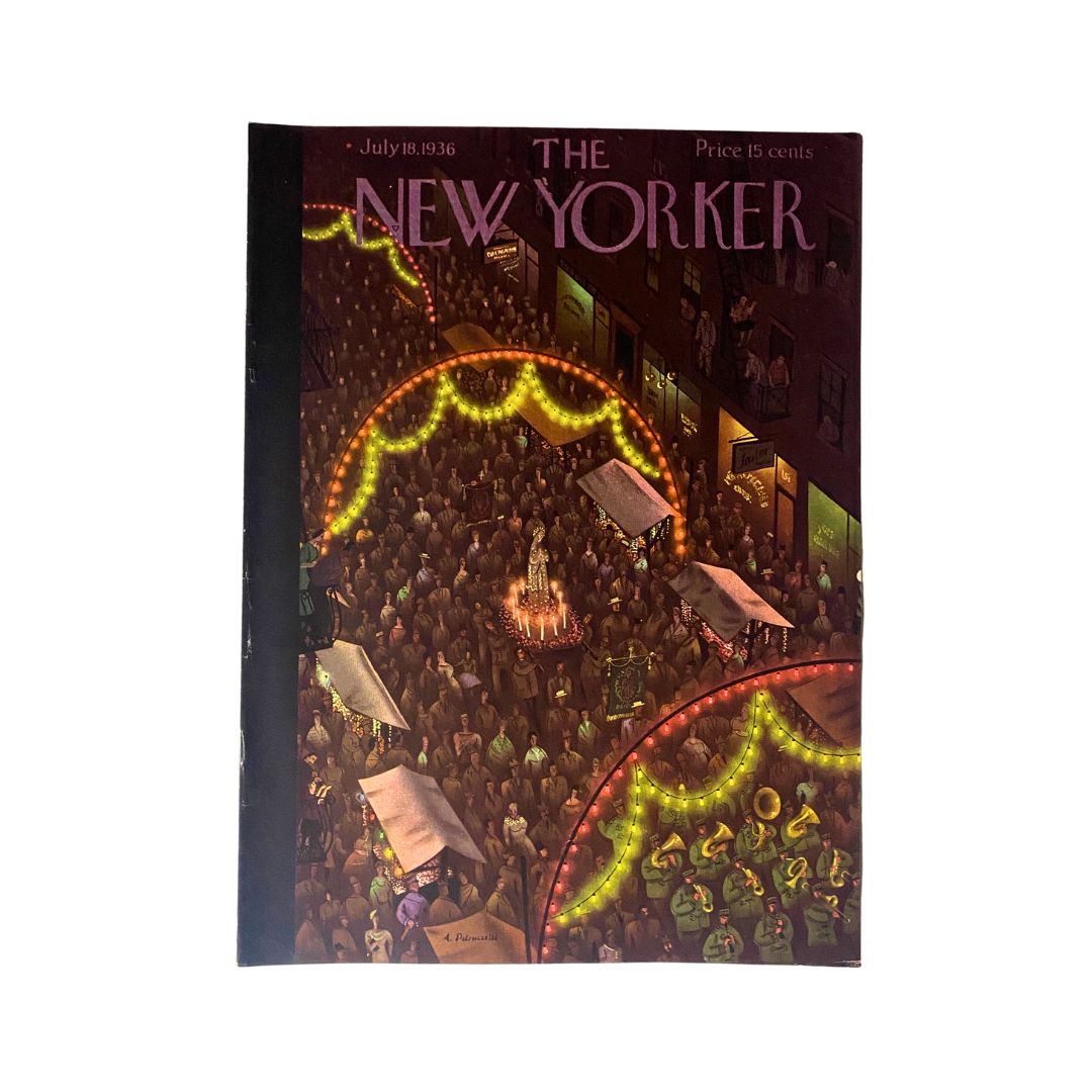 The New Yorker Complete Magazine July 18, 1936 Antonio Petrucelli Cover