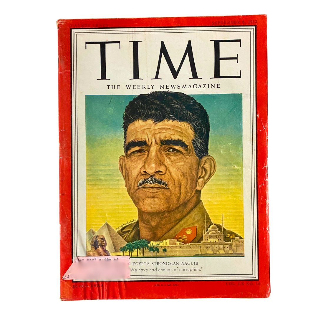 VTG Time Magazine September 8, 1952 Vol 60 No. 10 Muhammad Naguib