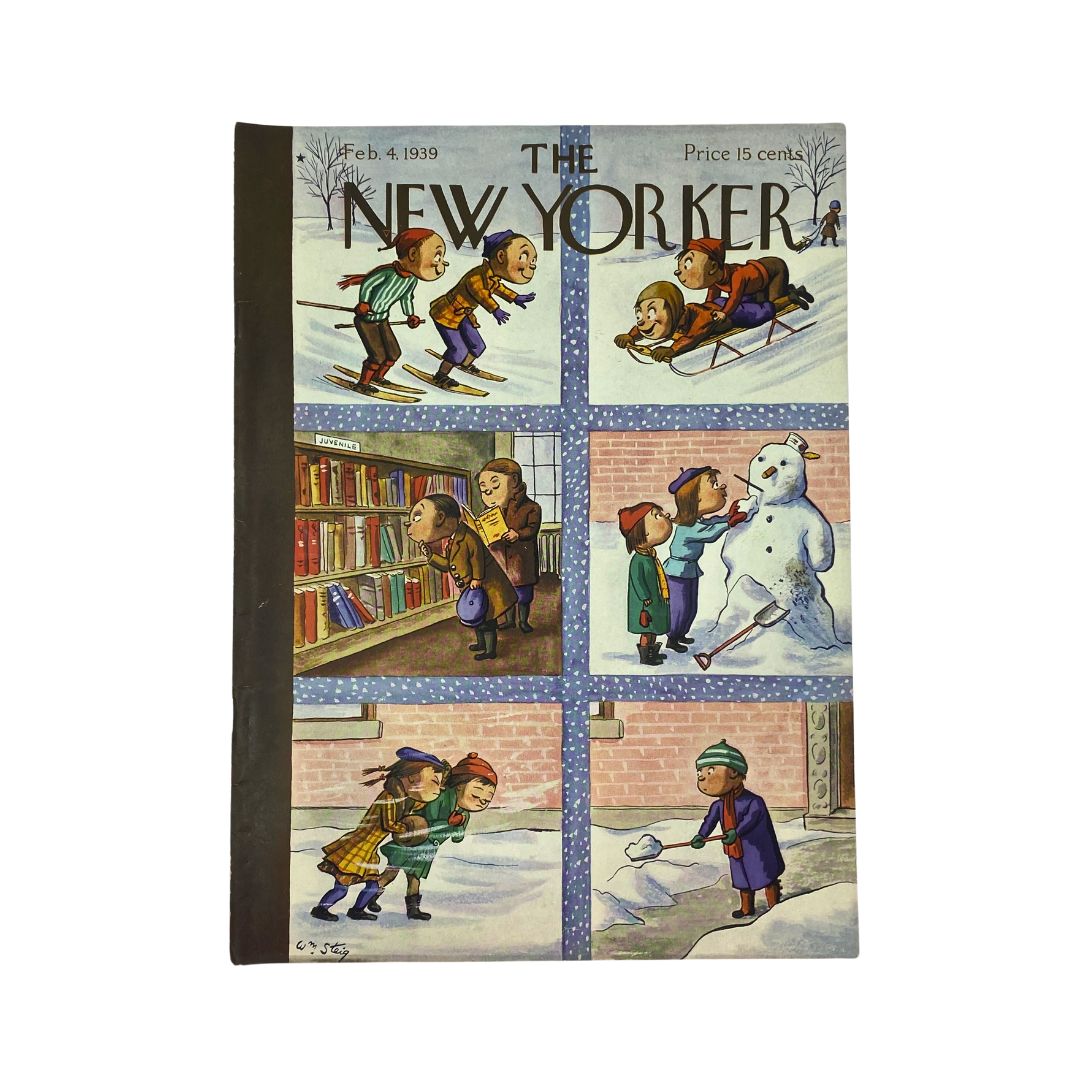 The New Yorker Complete Magazine February 4, 1939 William Steig Cover VG