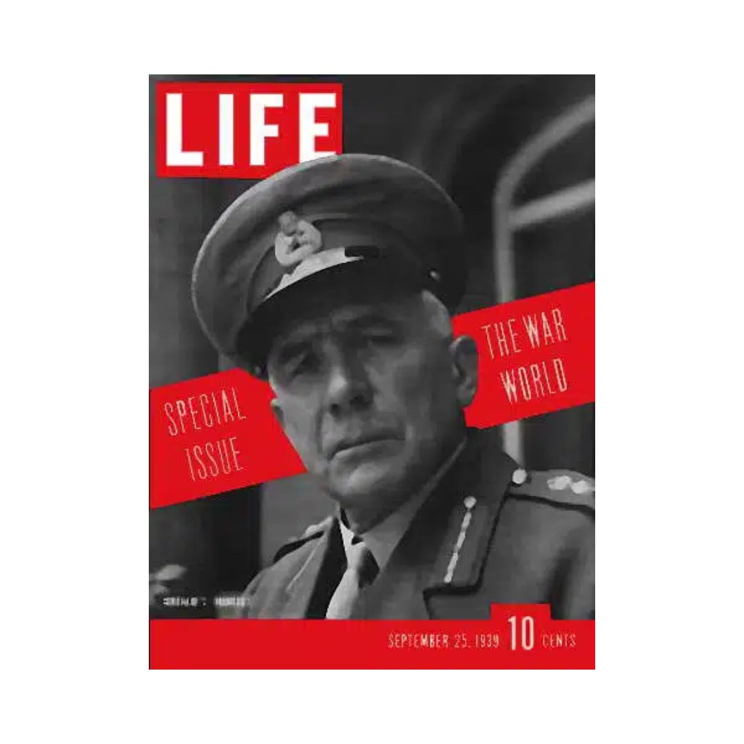 VTG Life Magazine September 25, 1939 Britian’s General Ironside / WWII