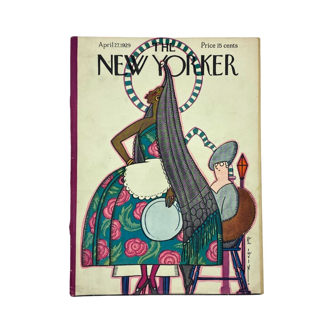 The New Yorker Complete Magazine April 27, 1929 Rea Irvin Cover VG