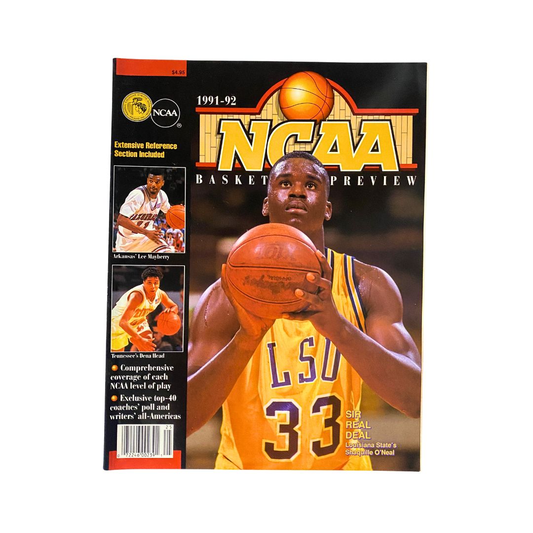 NCAA Basketball Preview Magazine 1991-1992 Shaquille O'Neal No Label VG