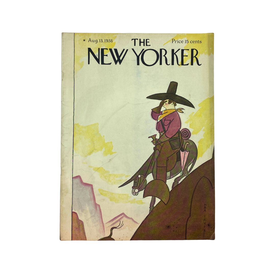 The New Yorker Complete Magazine August 13, 1938 Rea Irvin Cover