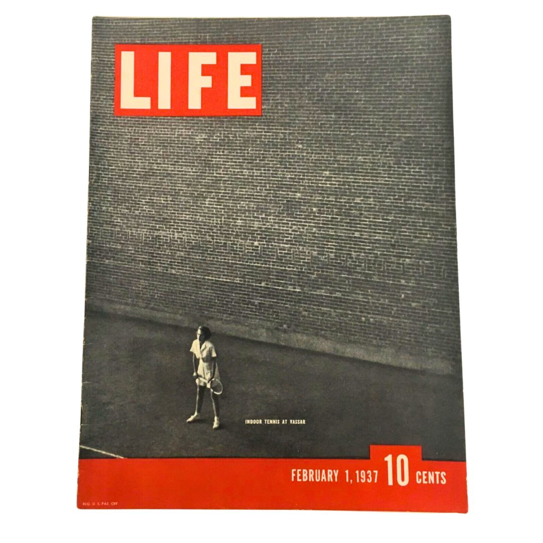 VTG Life Magazine February 1 1937 Tennis at Vassar Roosevelt Inaugural Newsstand