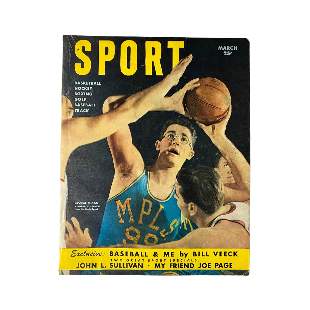 Sport Magazine March 1950 George Mikan Minneapolis Lakers Cover No Label