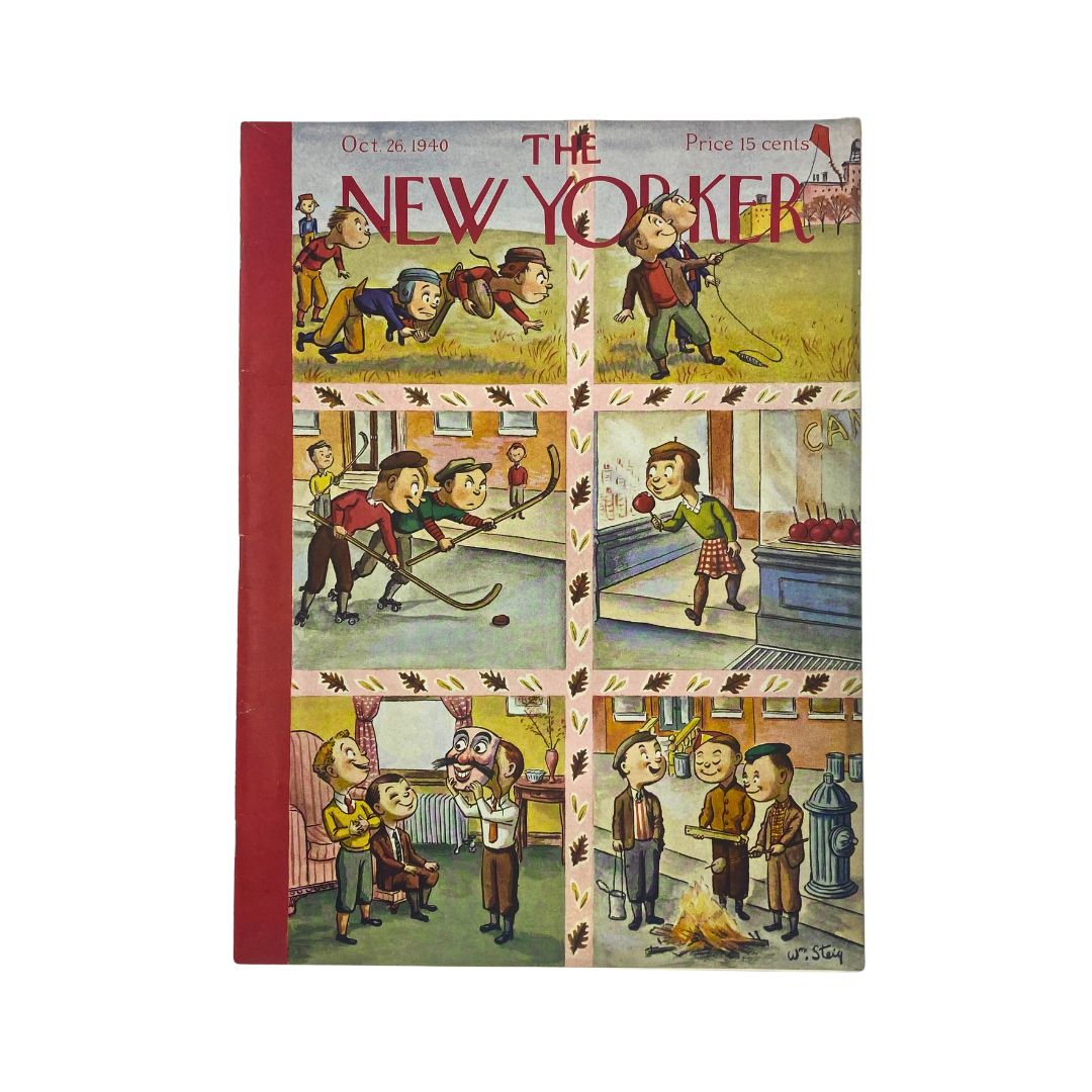 The New Yorker Complete Magazine October 26, 1940 William Steig Cover VG