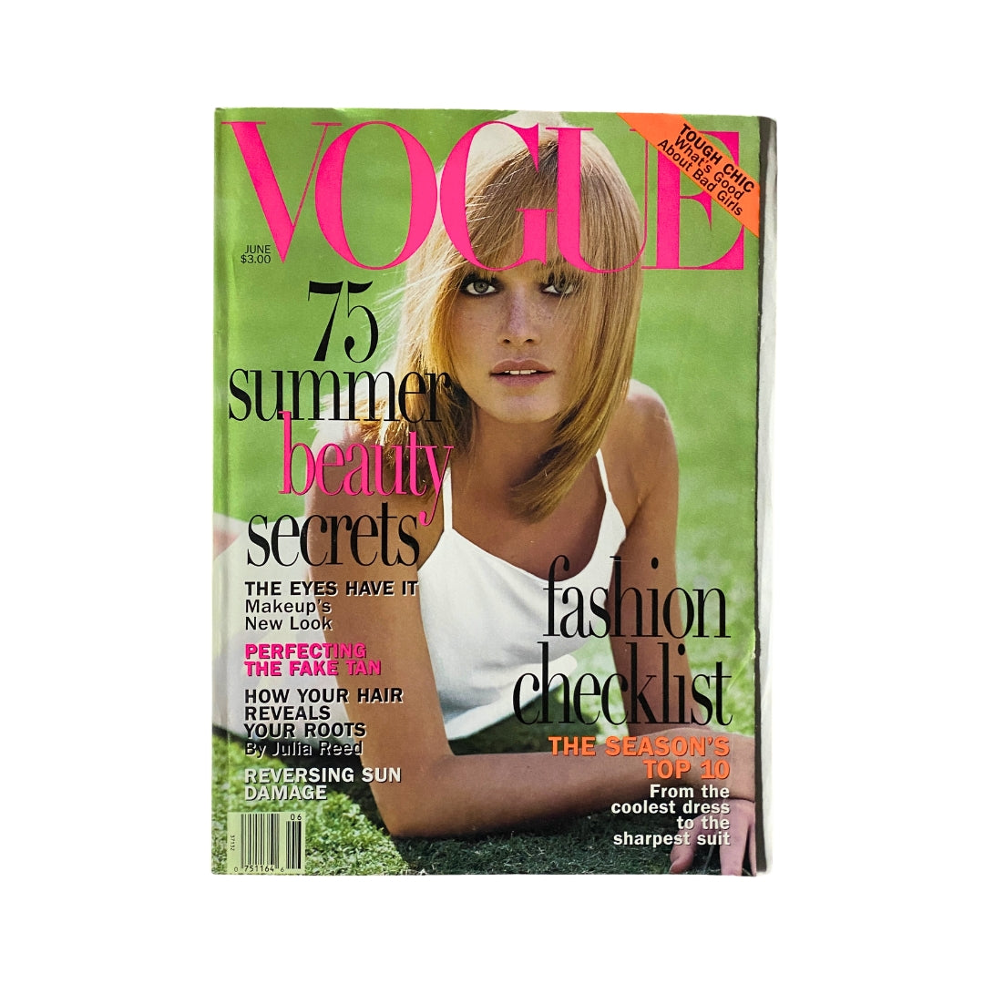 Vogue Magazine June 1995 Amber Valletta Cover No Label VG