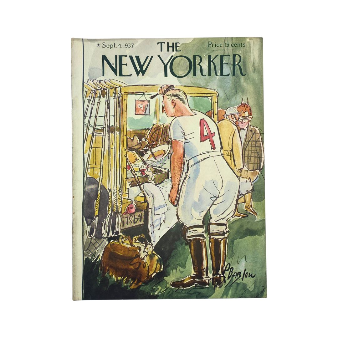 The New Yorker Complete Magazine September 4, 1937 Perry Barlow Cover VG