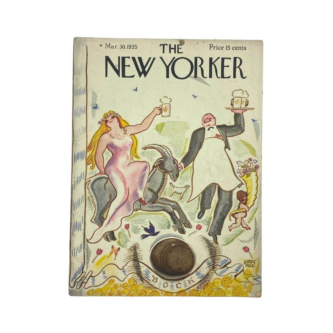 The New Yorker Complete Magazine March 30, 1935 Garrett Price Cover VG