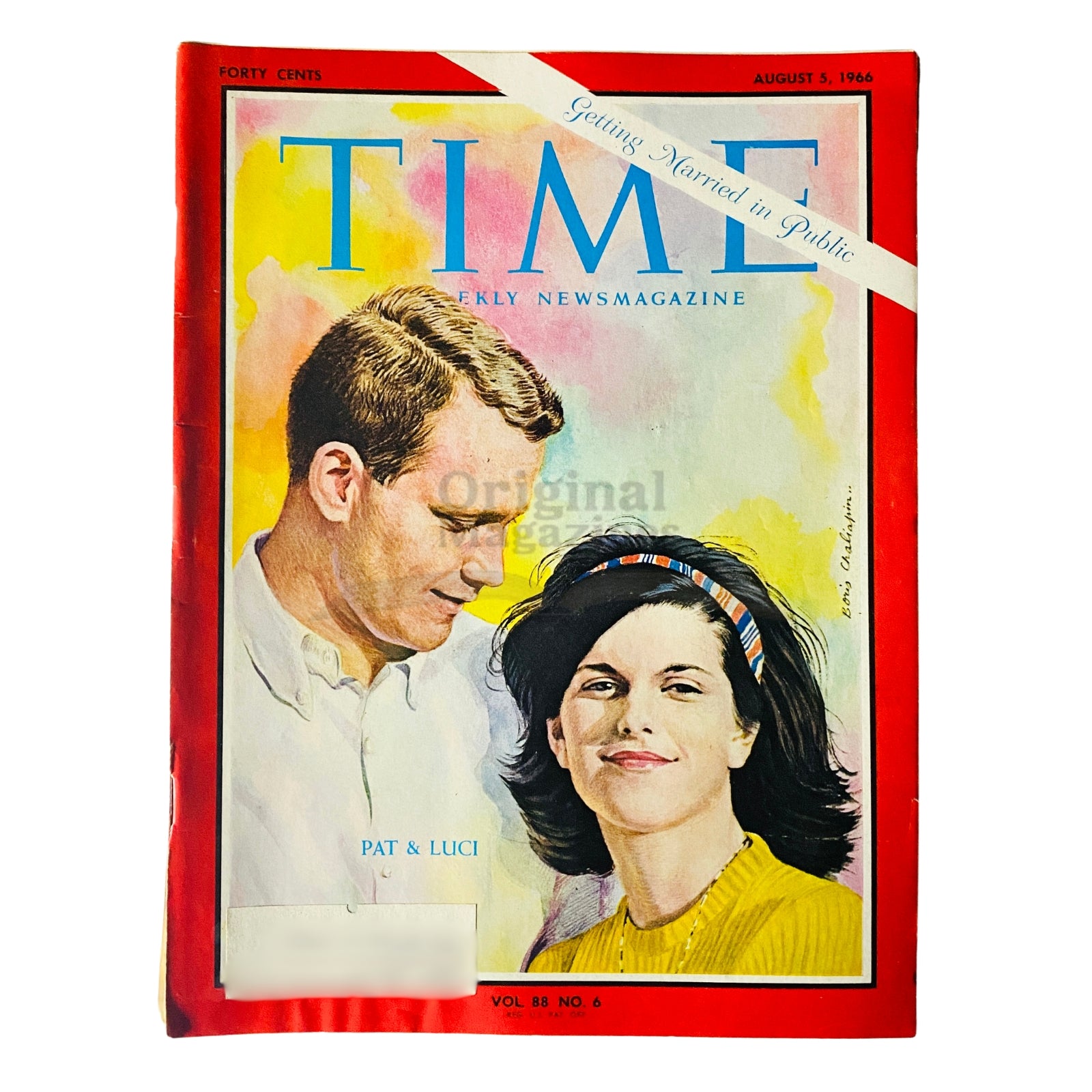 Time Magazine cover from August 5, 1966 featuring Patrick John Nugent and Luci Baines Johnson, highlighting their significance during a transformative period in American history.