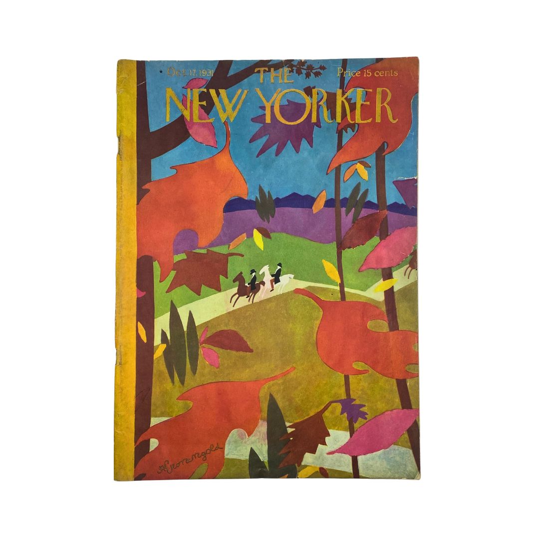 The New Yorker Complete Magazine October 17, 1931 Adolph Kronengold Cover