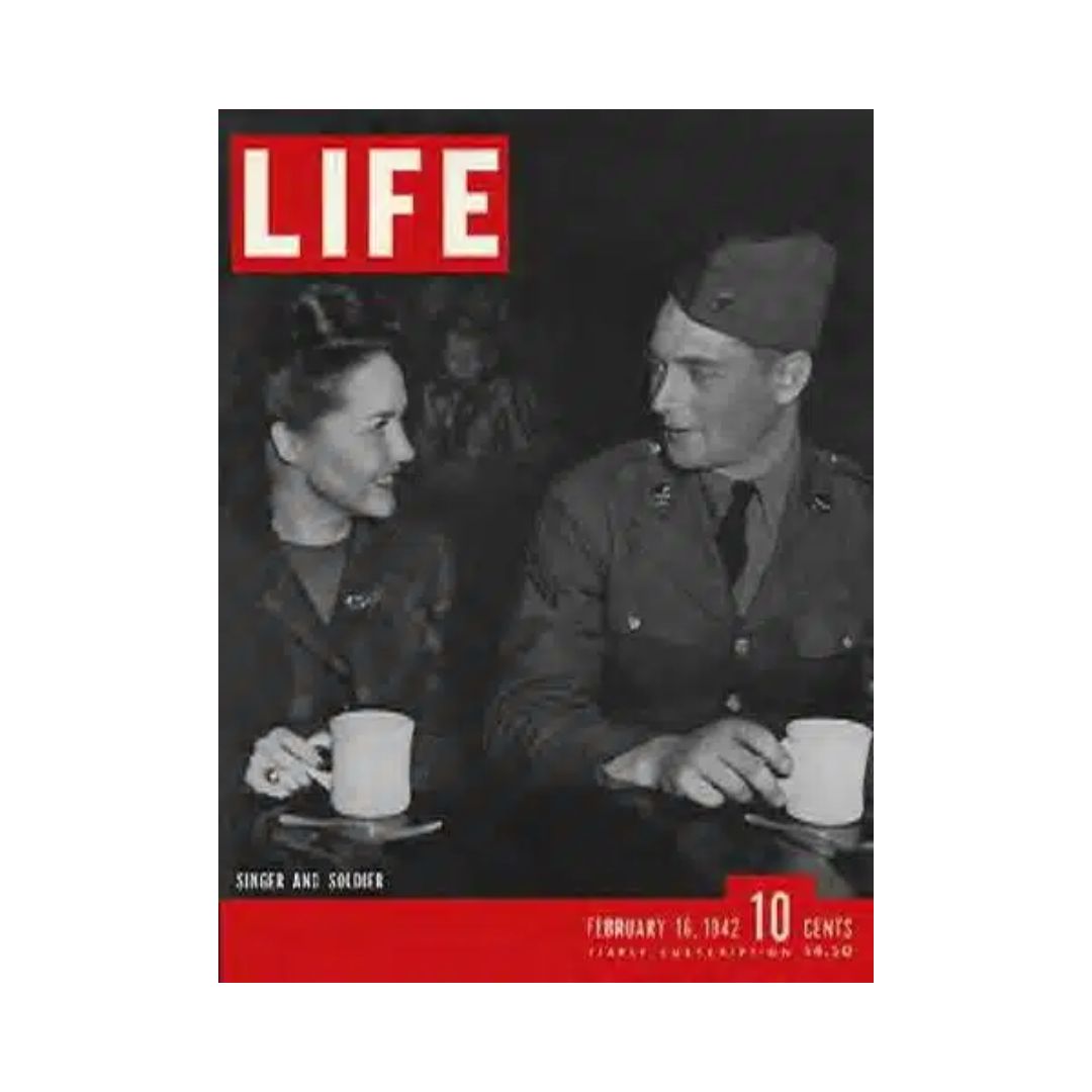 VTG Life Magazine February 16, 1942 USO Singer and Soldier