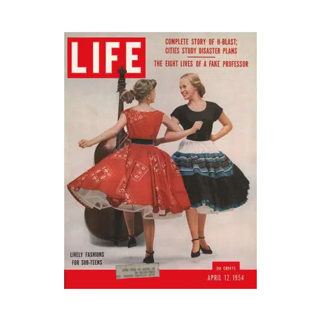 VTG Life Magazine April 12, 1954 Sub-teen Fashion