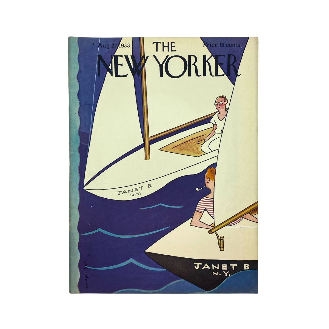 The New Yorker Complete Magazine August 27, 1938 Rea Irvin Cover VG