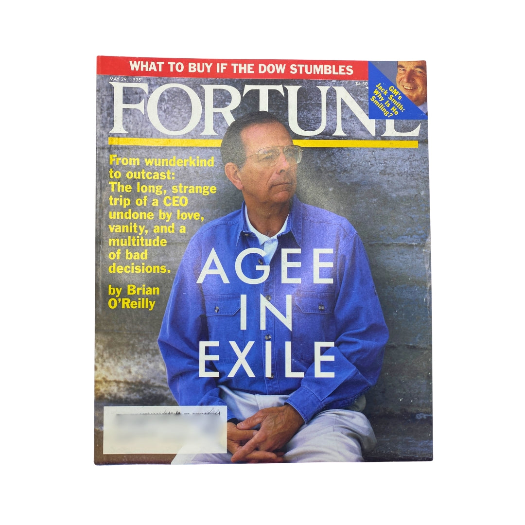 Fortune Magazine May 29, 1995 featuring William Agee in Exile on the cover, showcasing insights into corporate challenges in the mid-90s.