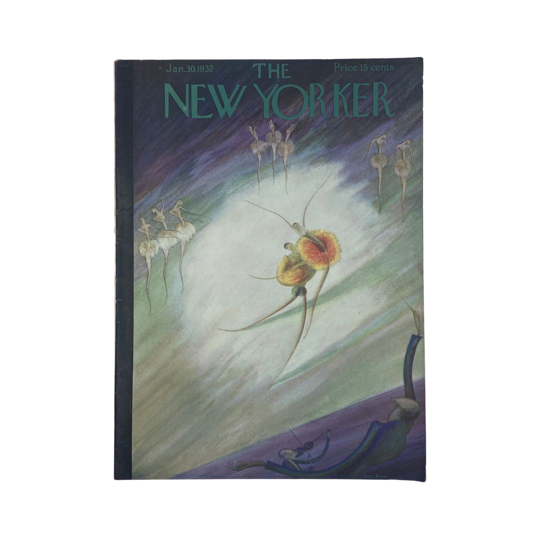 The New Yorker Complete Magazine January 30, 1932 Rose Silver Cover