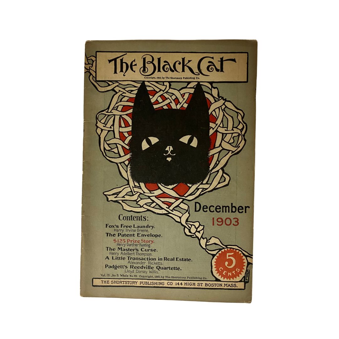 VTG The Black Cat Magazine December 1903 The Patent Envelope No Label VG