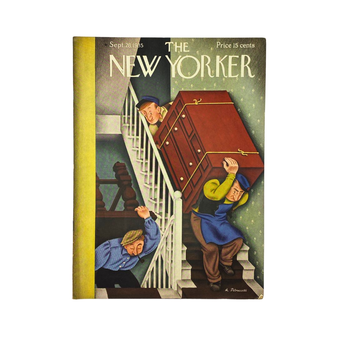 The New Yorker Complete Magazine September 28, 1935 Antonio Petruccelli Cover VG