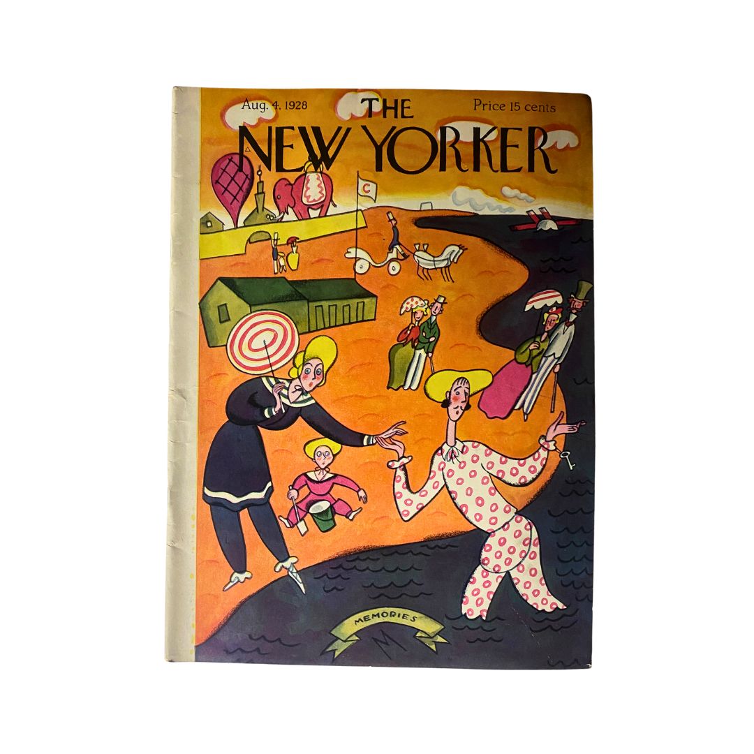 Cover of The New Yorker, August 4, 1928, featuring artwork by Julian de Miskey, in very good (VG) condition