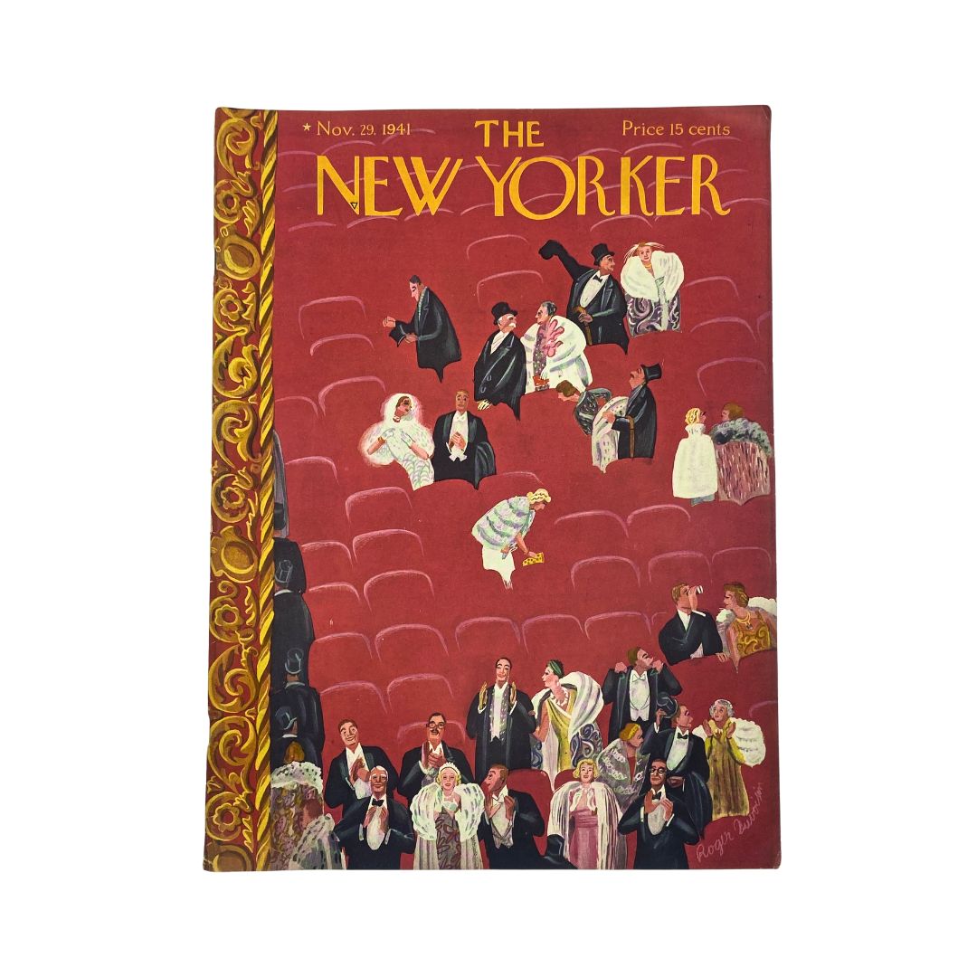 The New Yorker Complete Magazine November 29, 1941 Roger Duvoisin Cover