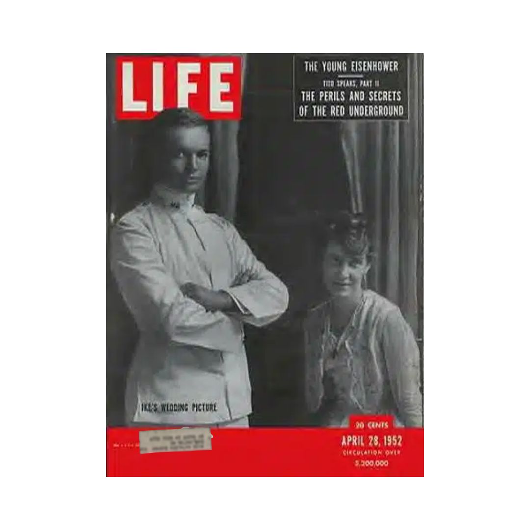 VTG Life Magazine April 28, 1952 Dwight Eisenhower Wedding Picture