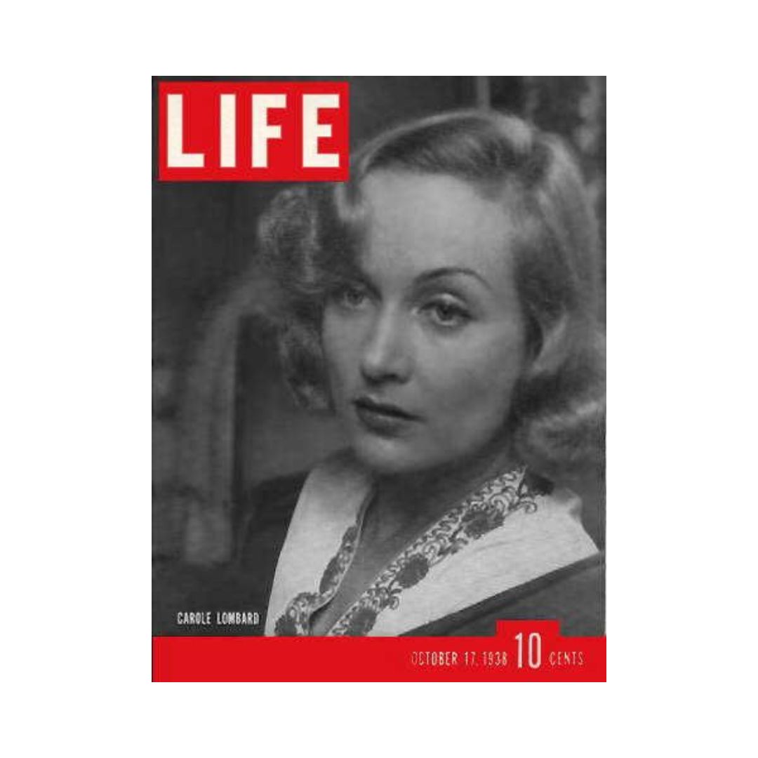 VTG Life Magazine October 17, 1938 - Carole Lombard, Hollywood Actress