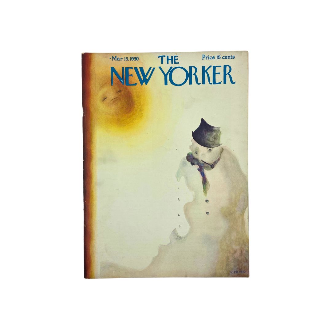 The New Yorker Complete Magazine March 15, 1930 Robert Silvers Cover VG