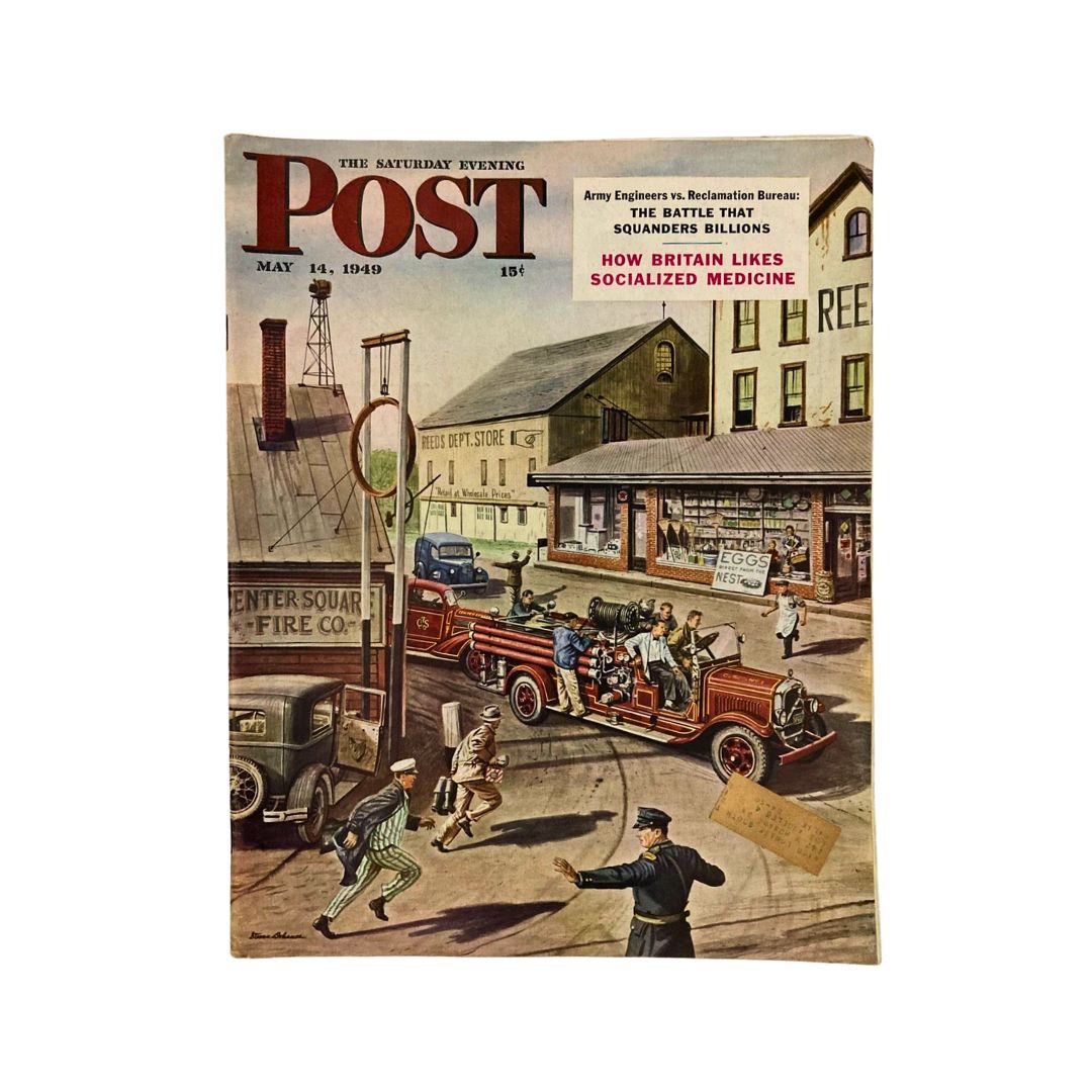 Saturday Evening Post Magazine May 14 1949 Fire Department - Stevan Dohanos