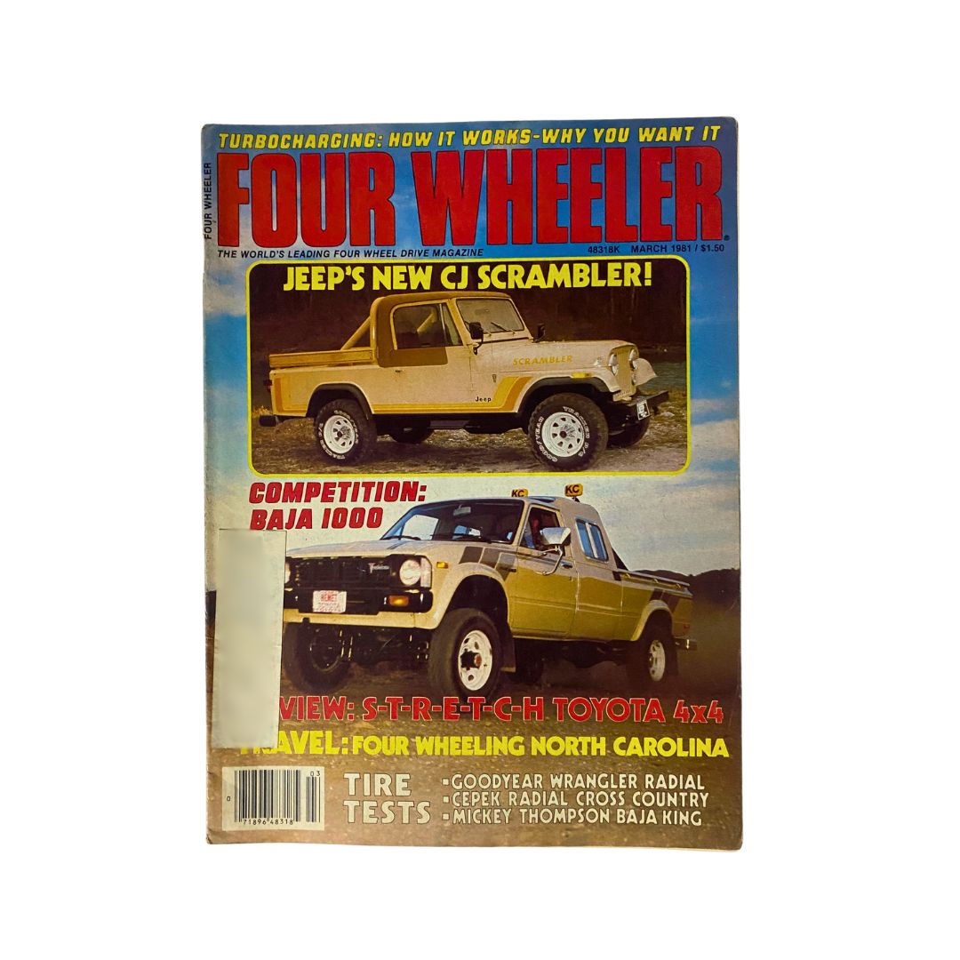 VTG Four Wheeler Magazine March 1981 Jeep's New CJ Scrambler