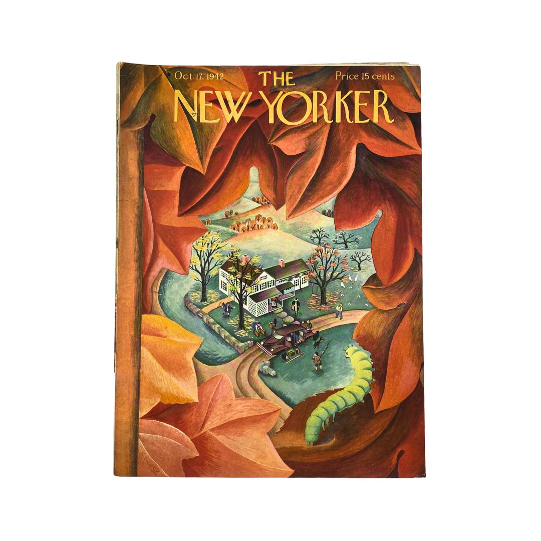 The New Yorker Complete Magazine October 17, 1942 Ilonka Karasz Cover VG