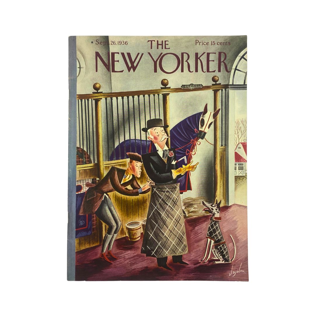 The New Yorker Complete Magazine September 26, 1936 Constantin Alajalov Cover VG