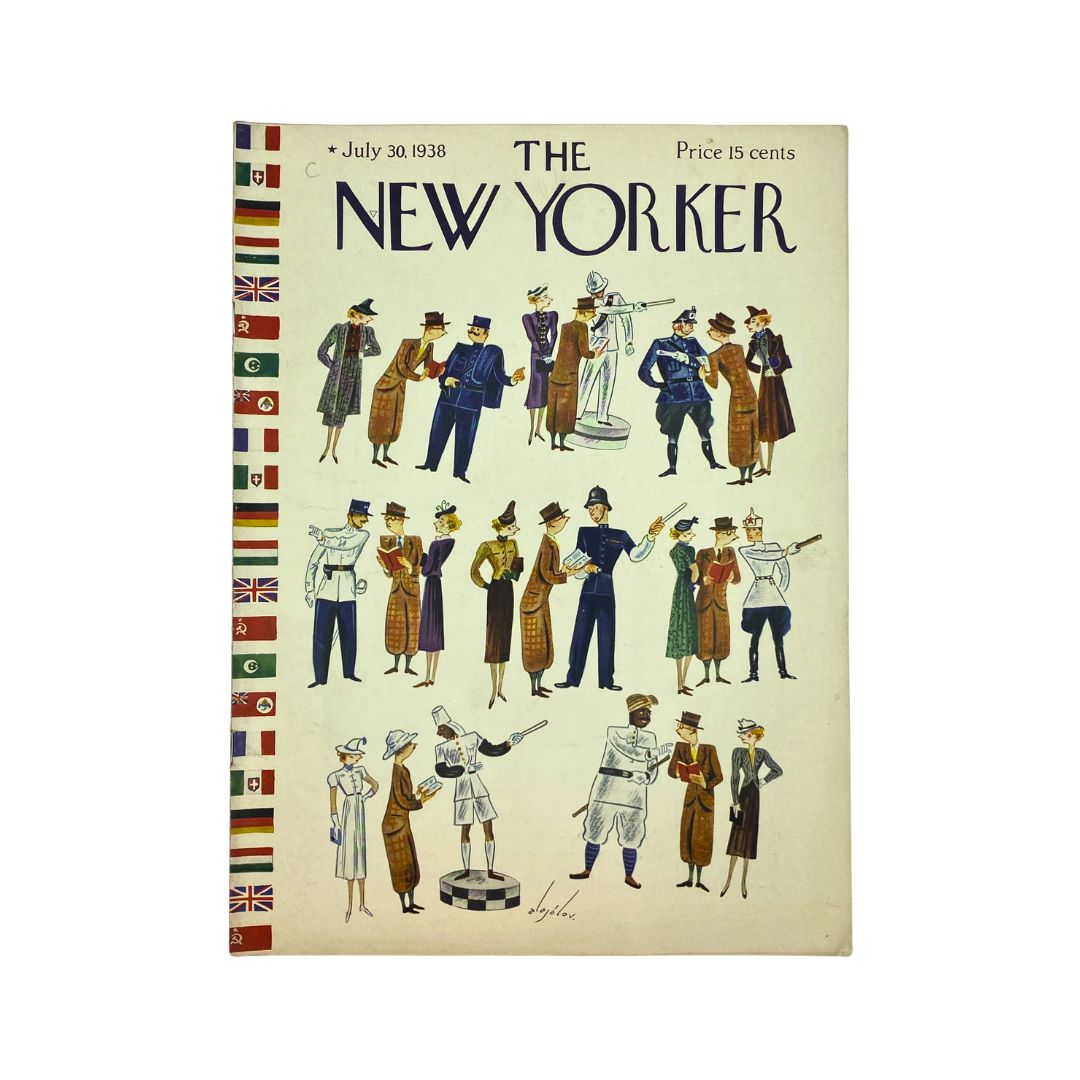 The New Yorker Complete Magazine July 30, 1938 Constantin Alajalov Cover VG