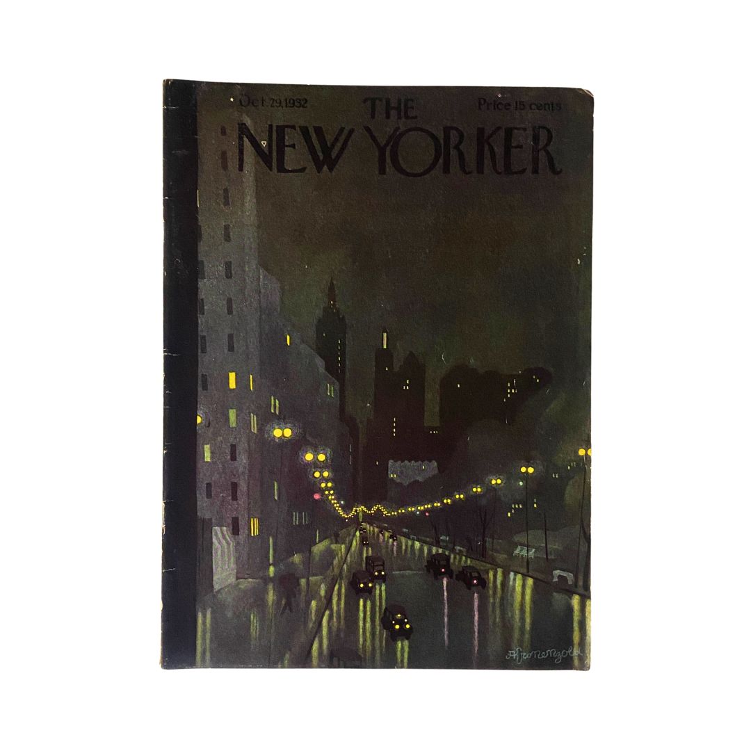 The New Yorker Complete Magazine October 29, 1932 Adolph Kronengold Cover VG