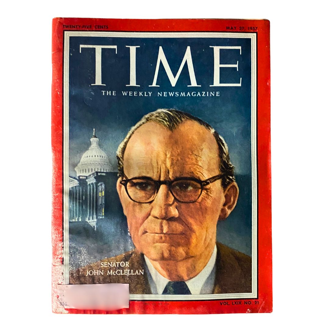 VTG Time Magazine May 27, 1957 Vol 69 No. 21 Senator John McClellan