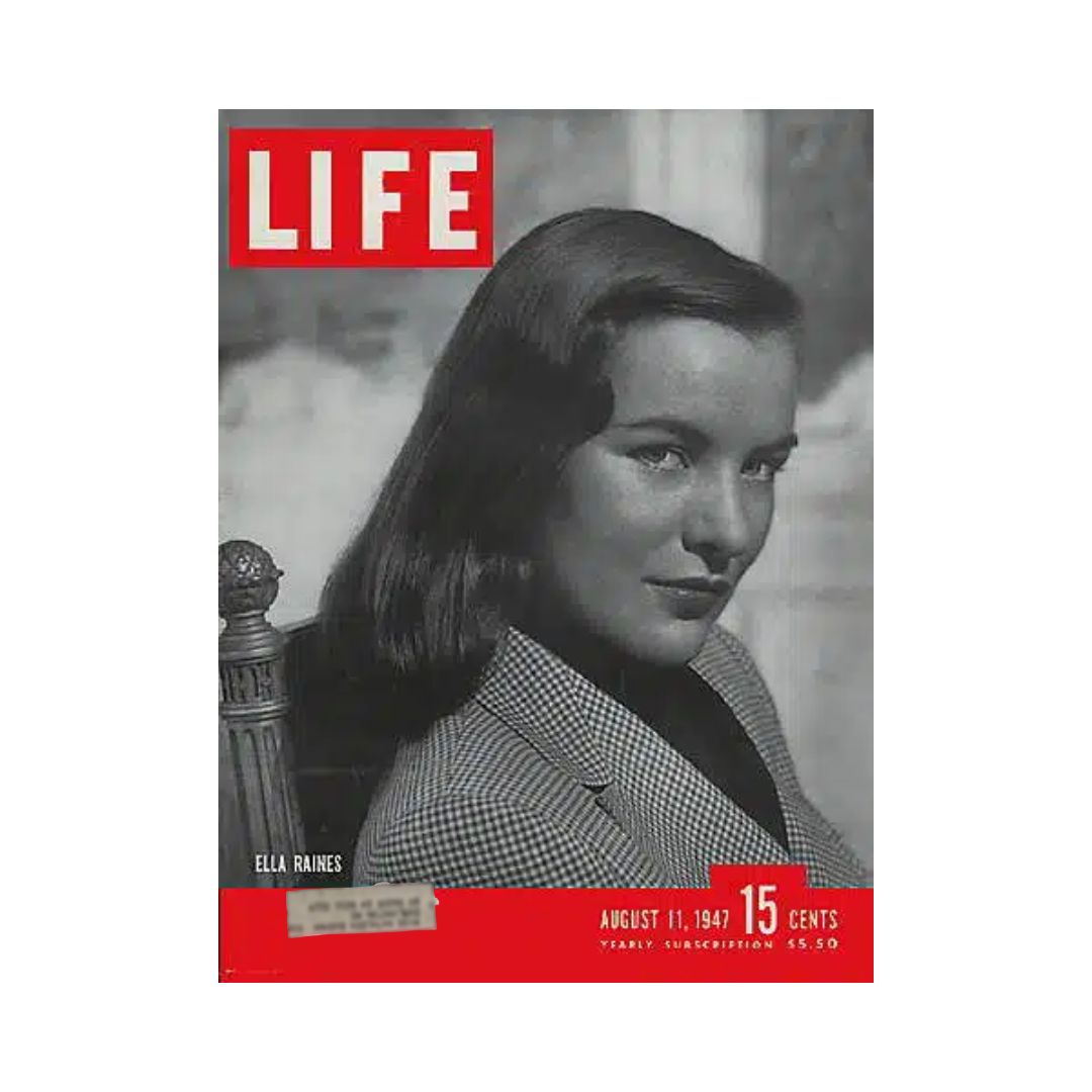 VTG Life Magazine August 11, 1947 Ella Raines, American Film Actress