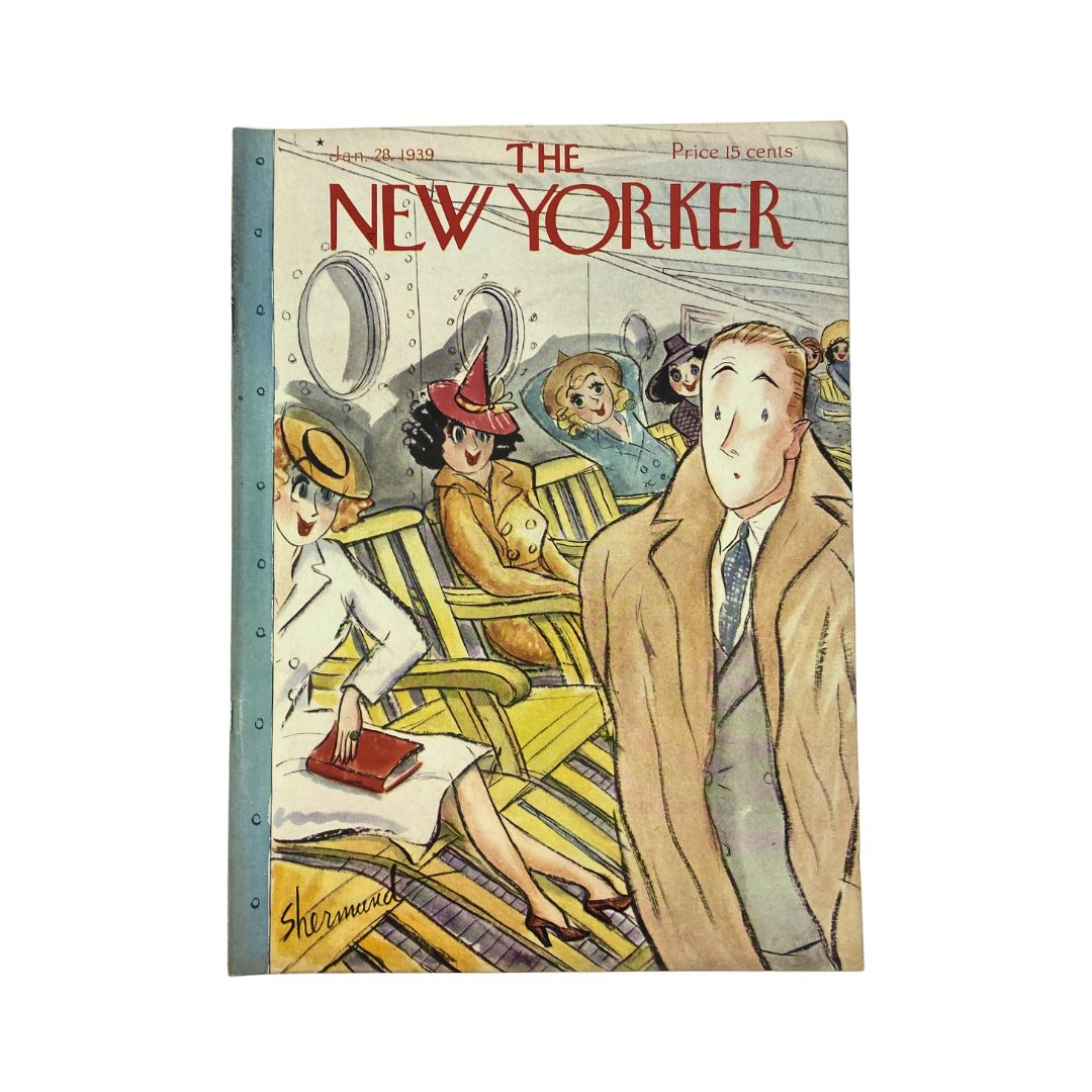 The New Yorker Complete Magazine January 28, 1939 Barbara Shermund Cover VG